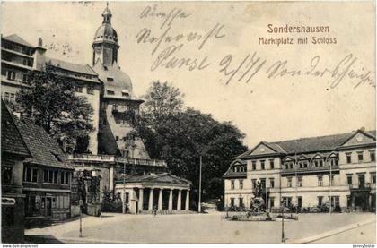 Sondershausen, Marktplatz mit Schloss