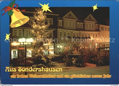 Sondershausen Thueringen Weihnachtsmarkt Abendstimmung