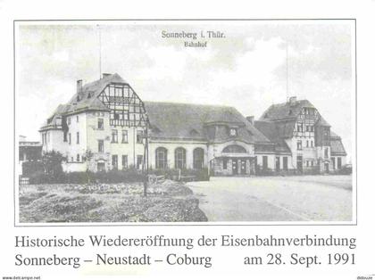 Carte Postale - Allemagne - Sonneberg - Historische wiedereröffnung der eisenbahnverbindung sonneberg - neustadt - cobur