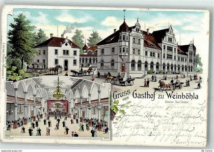 01689 O8256 Weinböhla 1901 Lithographie Gasthaus Paul Förster - 13619595