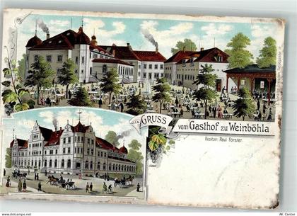 01689 O8256 Weinböhla Lithographie Gasthaus zu Weinböhla Gartenwirtschaf... - 13642220