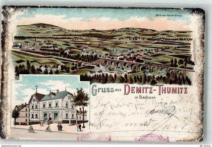 01877 O8503 Demitz-Thumitz 1902 Lithographie Klemptnerei Richter Eisenba... - 13637966