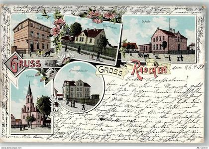 01983 O7805 Großräschen 1899 Lithographie Amtsgebäude Pfarrhaus Post Sch... - 13569708