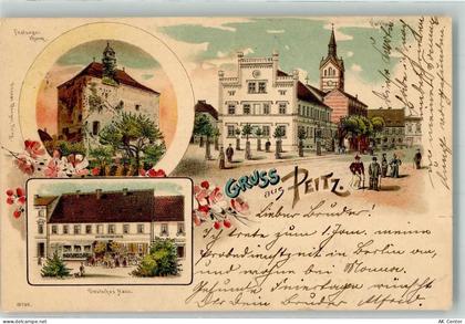 03185 O7520 Peitz 1901 Lithographie Festungsturm Deutsches Haus Rathaus... - 13636247