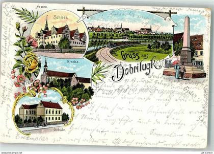 03253 O7981 Doberlug-Kirchhain 1899 Lithographie Schloss Schule Kriegerd... - 13561389