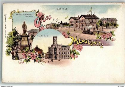 04610 O7404 Meuselwitz , Thür Lithographie Kaiser Wilhelm-Denkmal Stadth... - 13645618