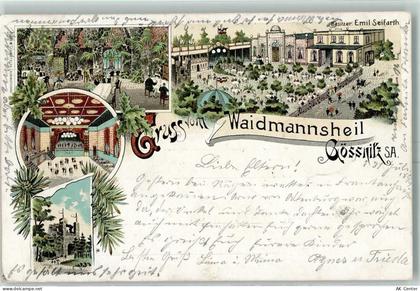 04639 O7422 Gößnitz , Thür 1899 Lithographie Waidmannsheil - 13600303