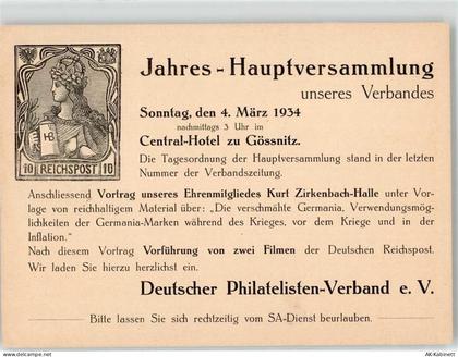 04639 O7422 Gößnitz , Thür KEINE AK Jahreshauptversammlung Philatelisten... - 52181792