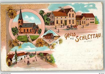 06179 O4101 Schlettau b Angersdorf 1900 Gebrauchsspuren Lithographie Bau... - 13650620