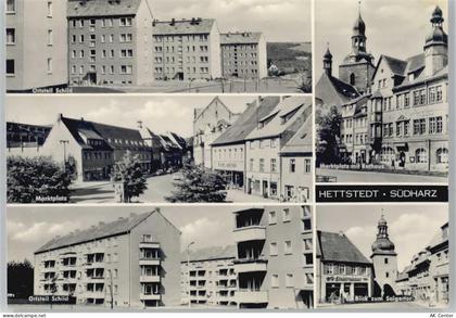 06333 O4270 Hettstedt , Sachs-Anh - Marktplatz , Litfaßsäule , Siedlung ... - 50835715