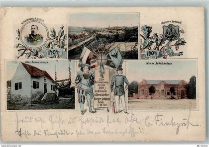 06347 O4272 Gerbstedt 1904 - Schützenkönig R. Endlich Wappen Eichenlaub ... - 13605271