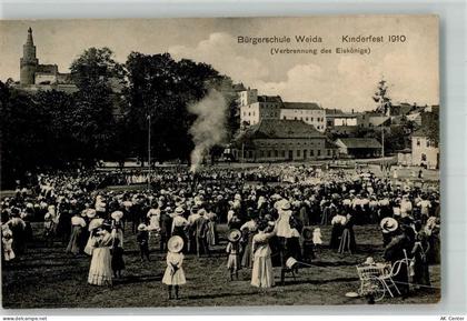 07570 O6518 Weida , Thür Foto AK Kinderfest 1910 Bürgerschule Weida Verb... - 13661151