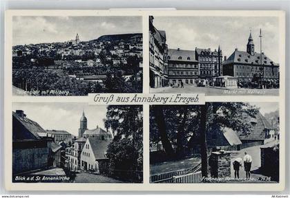 09456 O9300 Annaberg-Buchholz - Marktplatz , Rathaus , Pöhlberg - 51053201