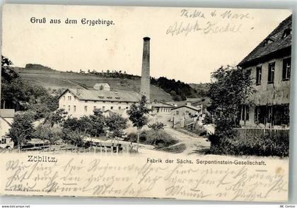 09517 O9347 Zöblitz Foto AK Fabrik der Sächs. Serpentinstein-Gesellschaf... - 13662275