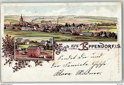 09575 O9394 Eppendorf 1898 Lithographie Bahnhof - 13635316