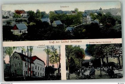 09661 O9251 Schönborn-Dreiwerden 1919 - Gasthaus Schönborn Gartenwirtsch... - 13558544