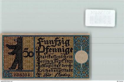 10115 O1020 Prenzlauer Berg Notgeldschein 50 Pfennig Notgeld Berliner Bä... - 10338614