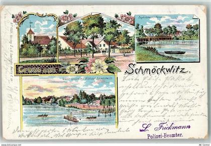 10115 O1186 Schmöckwitz 1902 Lithographie Kirche Berlinerstraße Zugbrück... - 13635572