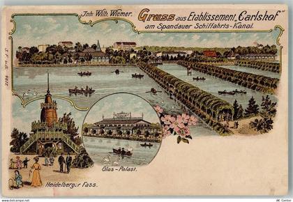 10115 W1000 Plötzensee Lithographie Gasthaus Etablissement "Carlshof" He... - 13532294