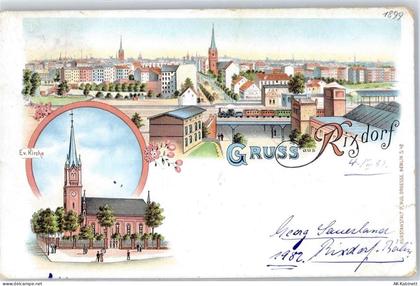 10115 W1000 Rixdorf Lithographie 1899 Kirche - 51535578