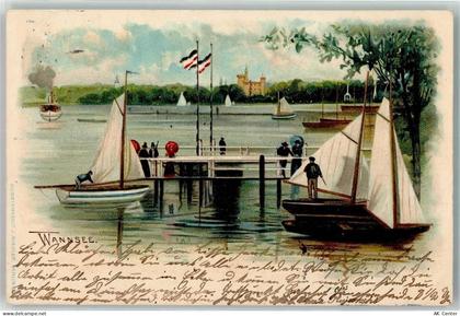 10115 W1000 Wannsee 1901 Lithographie Segelschiffe Wannsee - 10627599