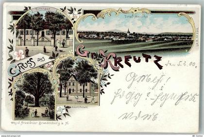 14550 O1508 Groß Kreutz Havel 1900 Lithographie Kais. Post Rittergut Bah... - 13665051