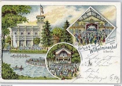 14947 O1711 Schöneweide Lithographie 1902 Gasthaus Wilhelminenhof - 51534926