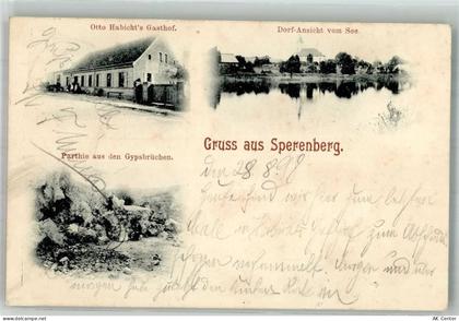 15838 O1637 Sperenberg 1898 - Gasthaus Habicht In den Gypsbrüchen Dorfse... - 13662269