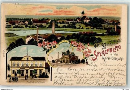 15838 O1637 Sperenberg 1902 Lithographie Bahnhof Gasthaus G. Posselt Mil... - 13605963