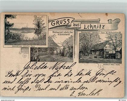 16515 O1407 Lehnitz 1897 Gebrauchsspuren Vorläufer Lithographie Gasthaus... - 13668525