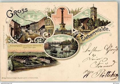 16559 O1408 Liebenwalde 1898 Lithographie Berliner Straße Kriegerdenkmal... - 13635976