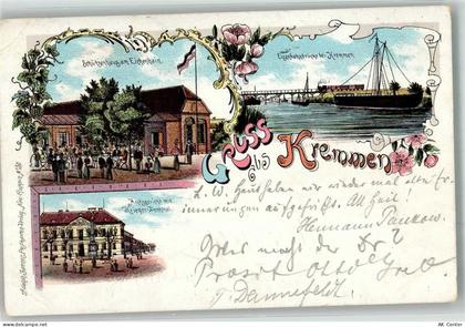 16766 O1423 Kremmen 1898 Gebrauchsspuren Lithographie Schützenhaus am Ei... - 13650481