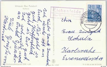 16837 O1951 Wittstock , Dosse - Landpoststempel Eichenfelde - 50658246
