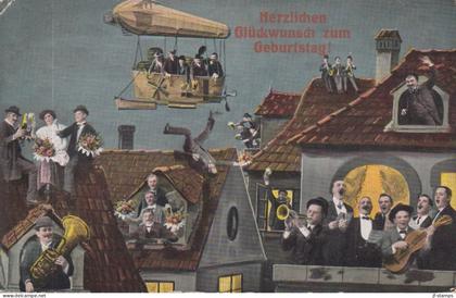 1918. DEUTSCHES REICH. Postkarte (Herzlichen Glückwunch zum Geburtstag) with 7½Pf Germania DEU... (Michel 99) - JF443667