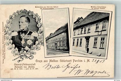 19370 O2850 Parchim 1903 - Bahnpost Parchim Ludwigsburg Zug 170 28.8.03 ... - 14012960