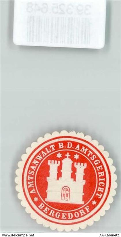 20095 W2000 Bergedorf Siegelmarke Amtsanwalt B.D. Amtsgericht Bergedorf... - 39325648