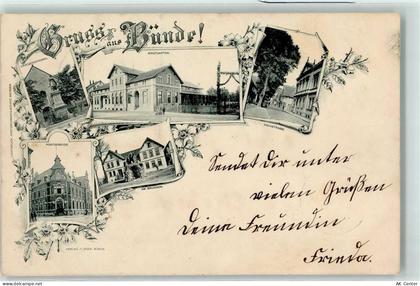 32257 W4980 Bünde 1897 - Postgebäude Stadtgarten Eschstraße Kriegerdenkm... - 13453792