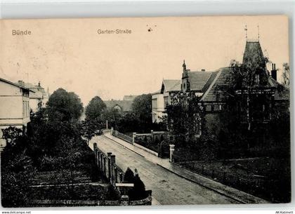32257 W4980 Bünde Foto AK Garten Straße - 52096800
