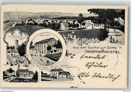 36326 O9402 Oberpfannenstiel OT Bernsbach 1907 Lithographie König Albert... - 13630508