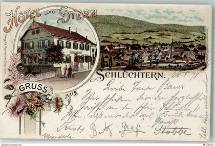 36381 W6490 Schlüchtern 1898 Lithographie Hotel Zum Stern - 13632081