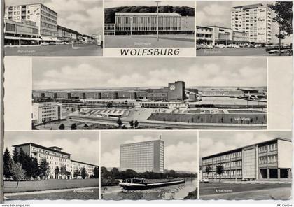 38440 W3180 Wolfsburg 1960 - Wolfsburg: VW-Werk, Porschestraße, Stadthal... - 20028282