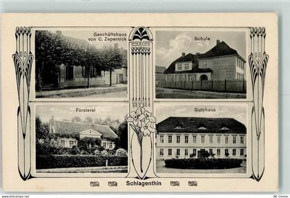 39307 O3281 Schlagenthin - Geschäftshaus C. Zepernick Schule Försterei G... - 13605694