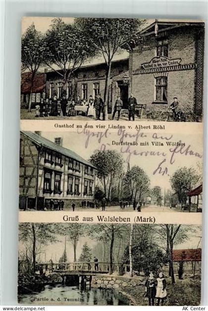 39606 O3541 Walsleben , Altmark 1912 - Dorfstraße Villa Wölfert An der T... - 13632174