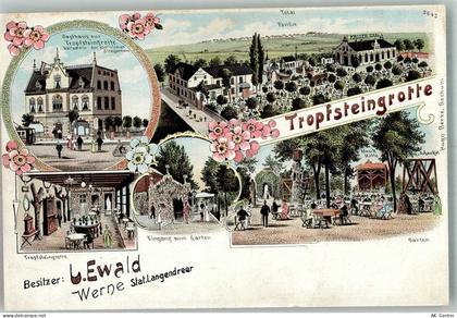 44787 W4630 Werne Lithographie Gasthaus zur Tropfsteingrotte Gaststube G... - 13671316