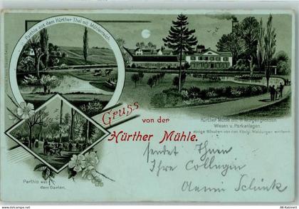 50354 W5030 Hürth , Rheinl 1898 Lithographie / Mondschein Hürther Mühle ... - 52291921