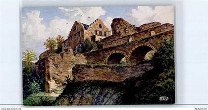 55583 W6552 Bad Münster-Ebernburg am Stein Künstlerkarte Burg Ebernburg... - 51300405