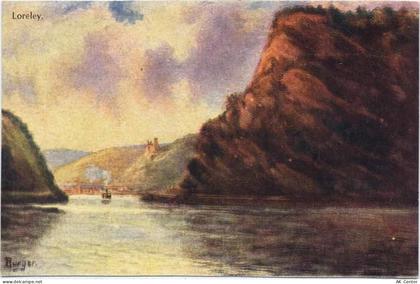 56068 W5400 Loreley um 1920 - Loreley, -Loreley-, Rhein, Felsen, Burg, S... - 20029943