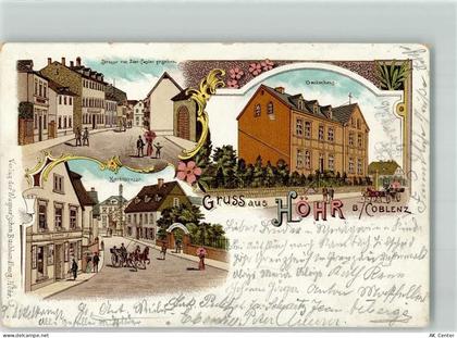 56203 W5410 Höhr-Grenzhausen 1901 Lithographie Krankenhaus Marktstraße... - 13634504