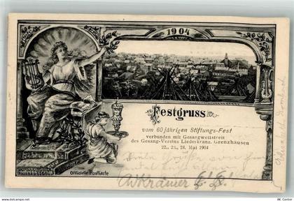 56203 W5410 Höhr-Grenzhausen 1904 Gebrauchsspuren 60. Stiftungsfest und ... - 13666292