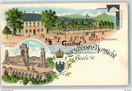 58089 W5800 Boele 1902 Lithographie Kaiser Denkmal Hohensyburg Gasthaus ... - 13625218